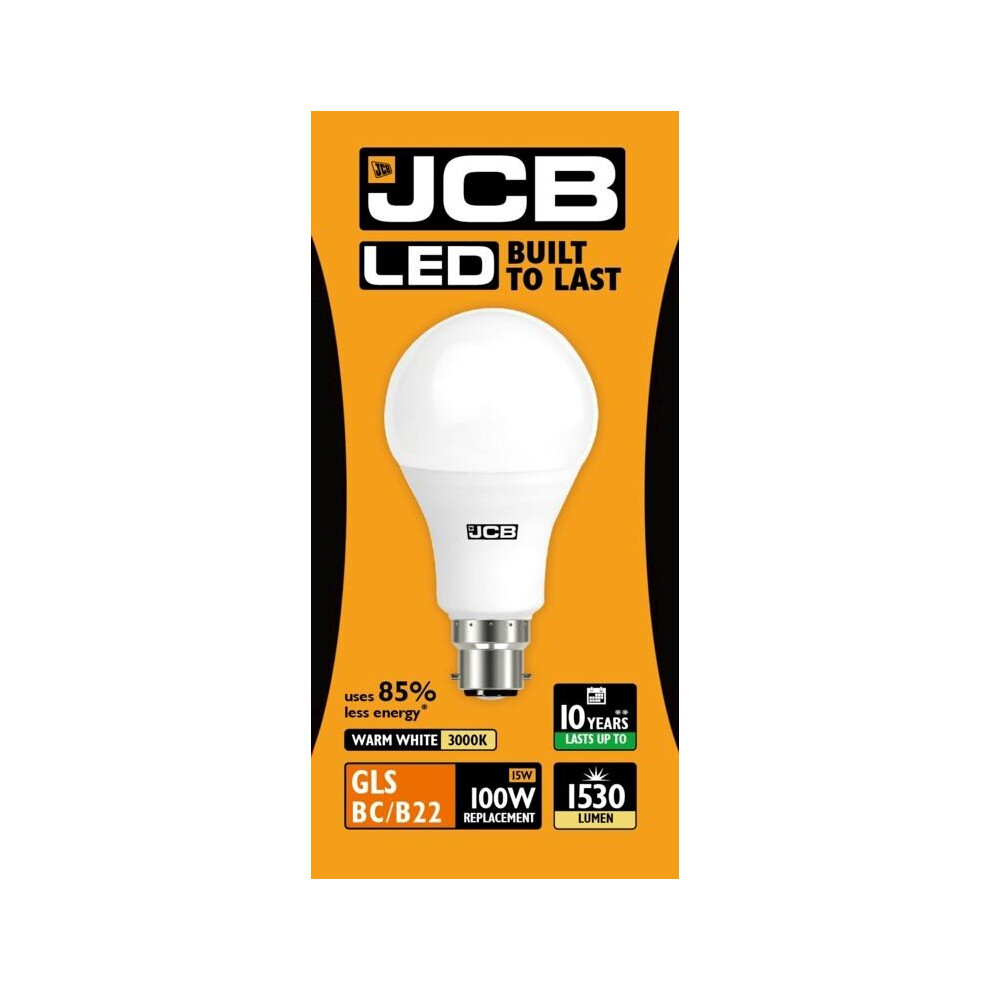 JCB LED A60 1520lm Opal 15w B22 2700k - S10995