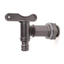 ALM Black Plastic Water Butt Tap  [WT001]