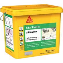 Sika FastFix All Weather Joint Compound Deep Grey 14kg - Self-setting, no mix, weatherproof paving jointing for paths and patios [SKFFIX14GY]