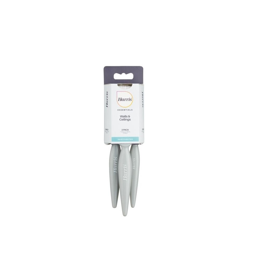 Harris Essentials Wall & Ceiling Paint Brush Set Pack 3 [101011005]