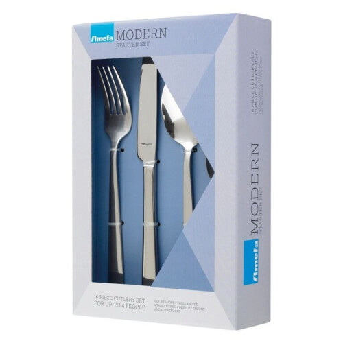 Amefa Modern Cutlery Set 16 Piece Bliss [193300MM16B62]