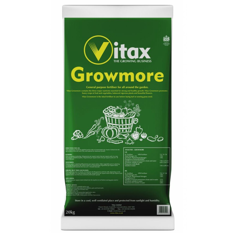 Vitax Growmore 20Kg - 6GR20