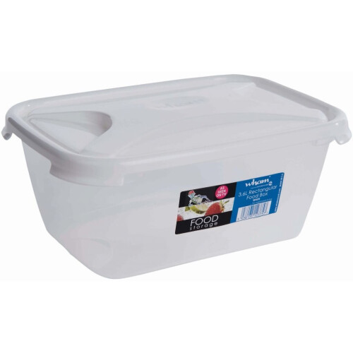 Wham Wham Rectangular Food Storage White 3.6ltr - 12175