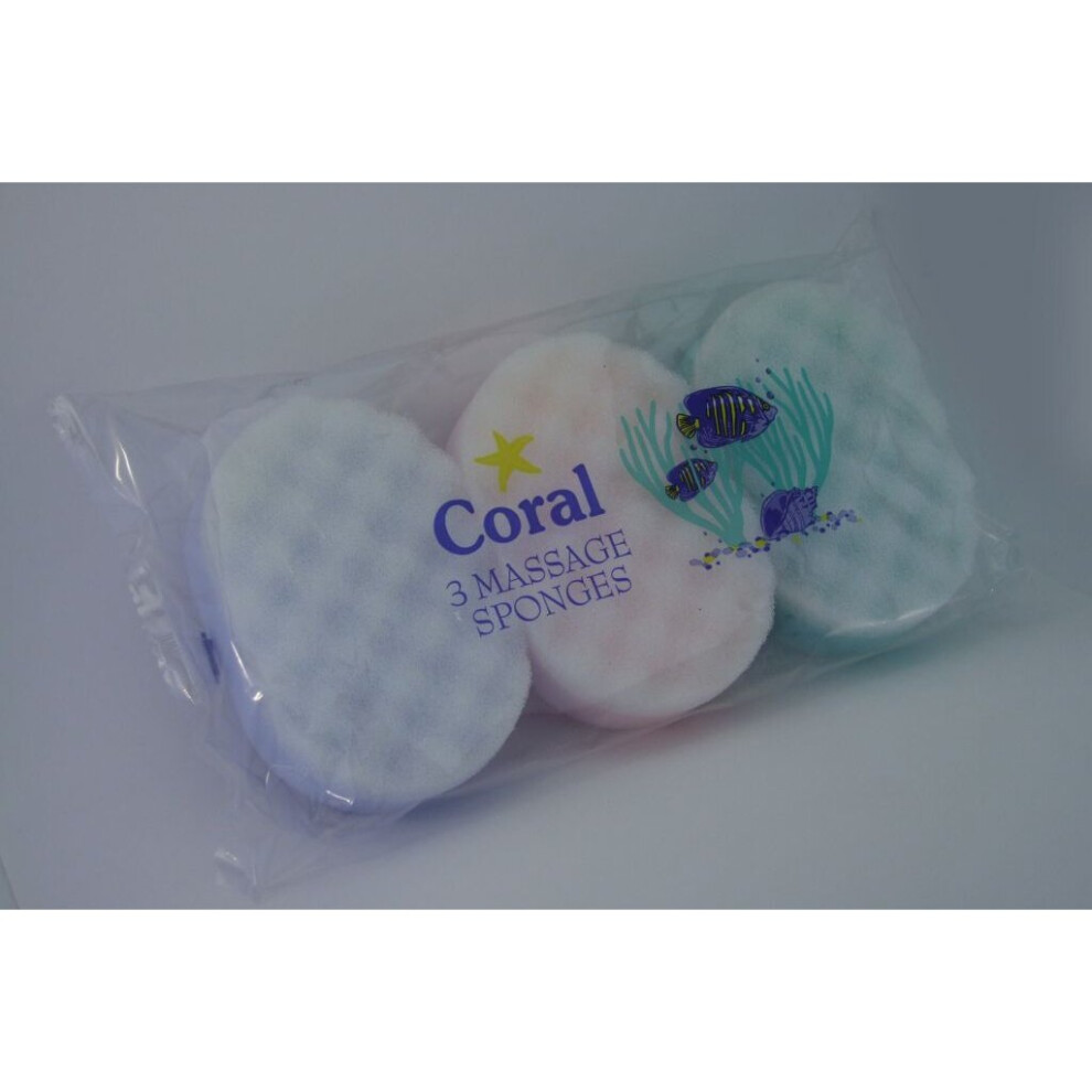 Coral Massage Sponge Pack 3 [SP04G-1]