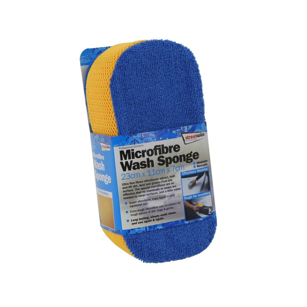 Streetwize Microfibre Wash Sponge [Swcr7] 5026637628917