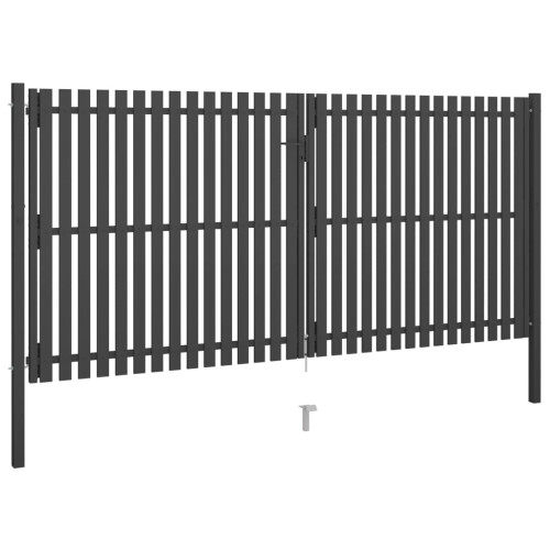 VidaXL vidaXL Gartentor aus Stahl 400 x 175 cm Anthrazit 1