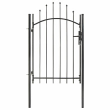 vidaXL Gartentor Woerden Stahl 1x1,5 m Schwarz