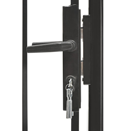VidaXL vidaXL Gartentor Woerden Stahl 1x1,25 m Schwarz 2