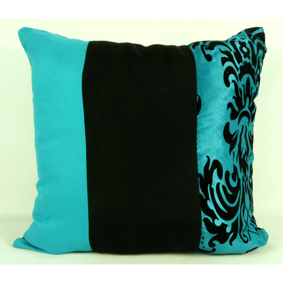 (damask TEAL/black REVERSIBLE, 21"x21" filled cushion) Large Cushion or Cover 3 tone damask 6 Colours