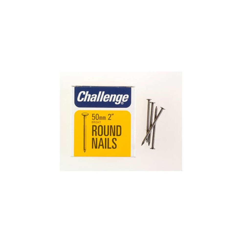 Challenge Round Wire Nails - Bright Steel (Box Pack) 50mm [12006]