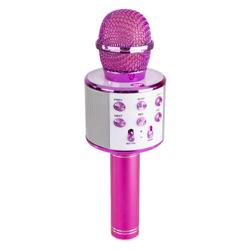Max KM01 Karaoke Microphone Bluetooth, MP3 Pink