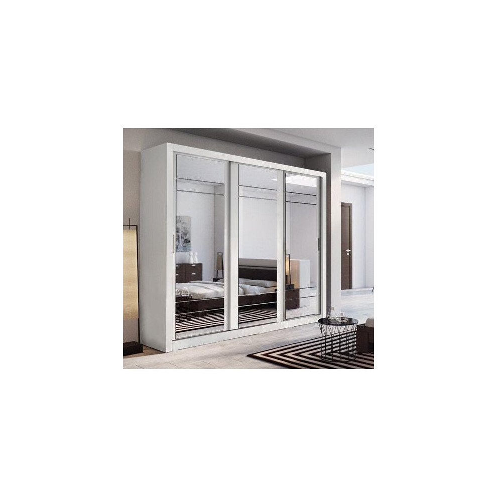 Arthauss ( Matt) Arti 2 - 3 Sliding Door Wardrobe 250Cm White