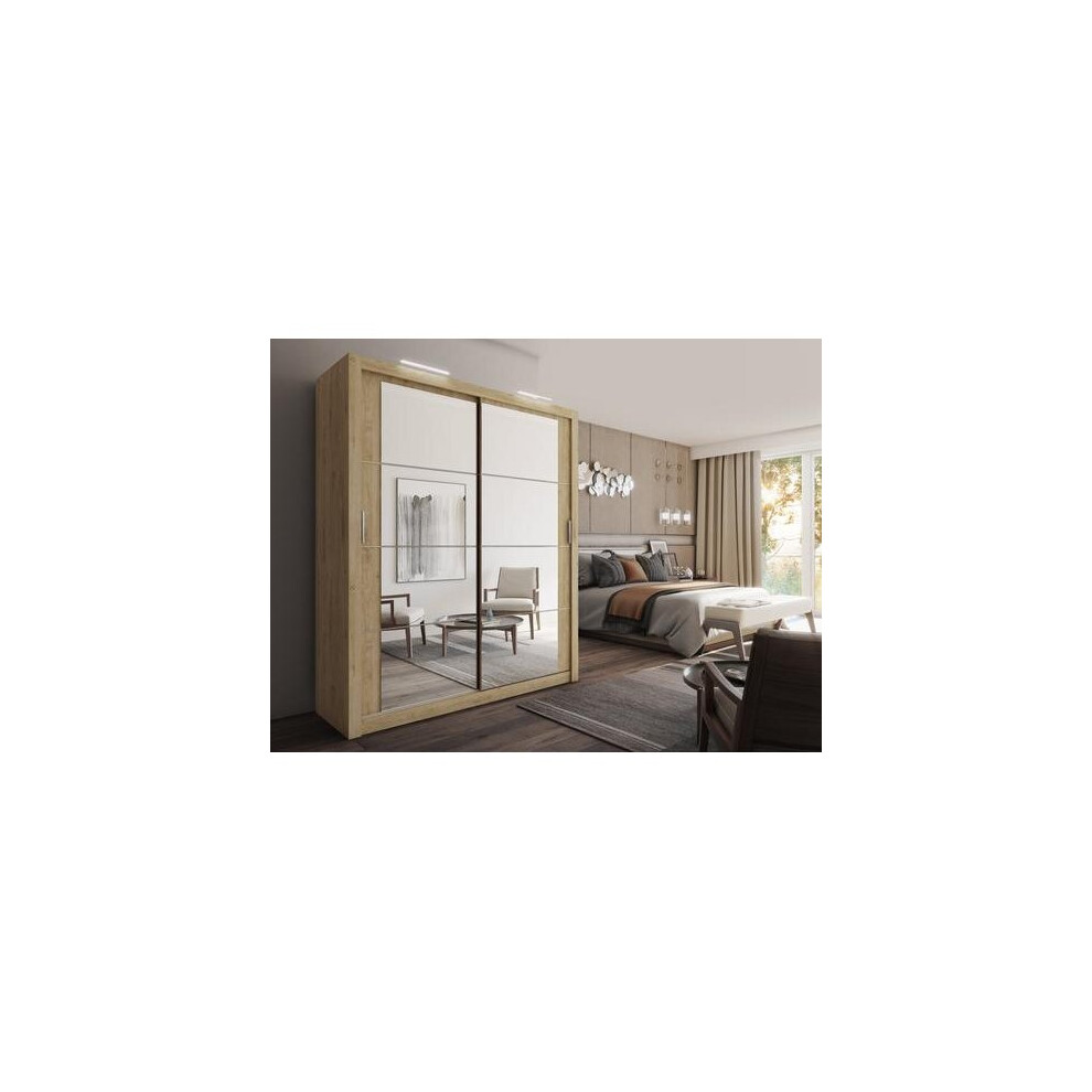 Arthauss (Oak Shetland) Arti 3 - 2 Sliding Door Wardrobe 181Cm Not,Specified