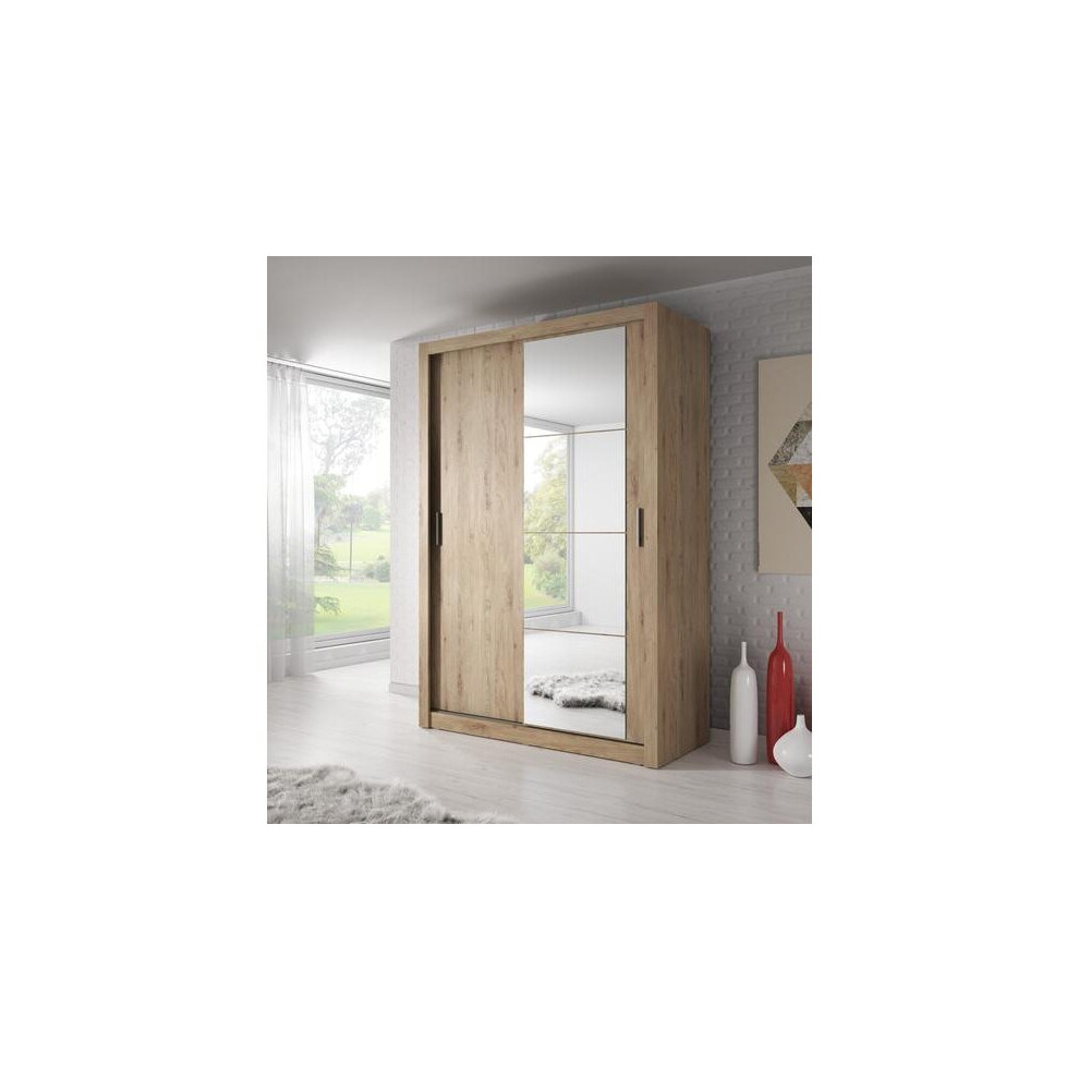 (Oak Shetland) Arti 6 - 2 Sliding Door Wardrobe 120cm