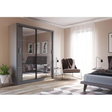 (Grey Matt) Arti 3 - 2 Sliding Door Wardrobe 181cm