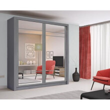 (Grey Matt) Arti 8 - 2 Sliding Door Wardrobe 203cm