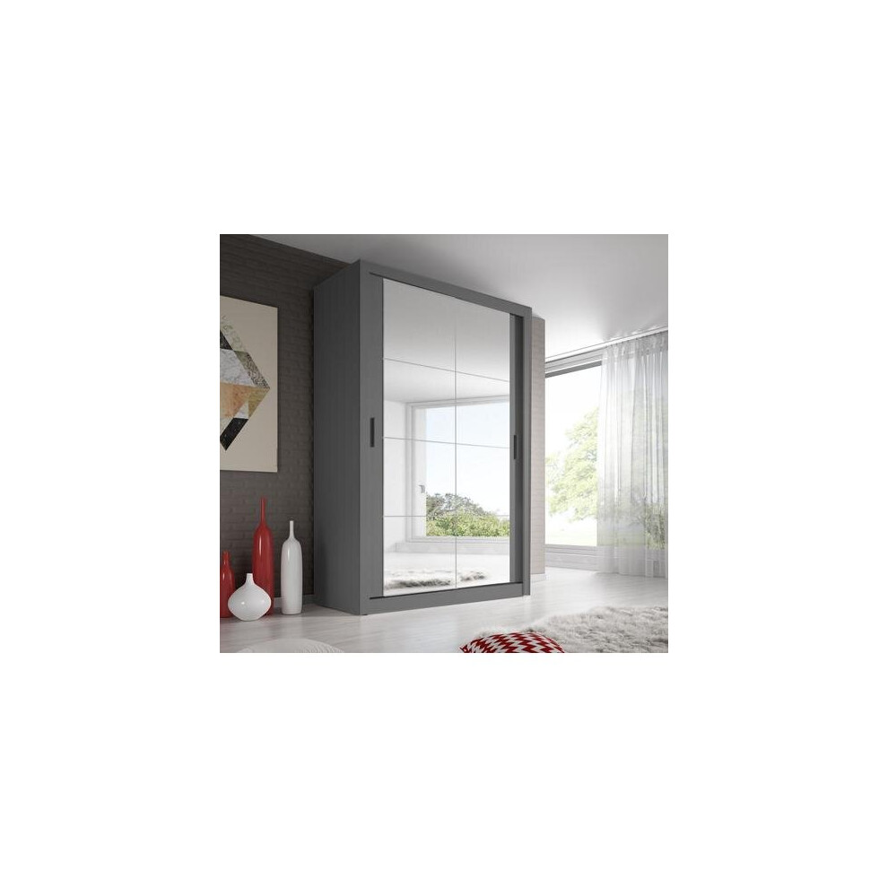Arthauss ( Matt) Arti 19 - 2 Sliding Door Wardrobe 120Cm Grey