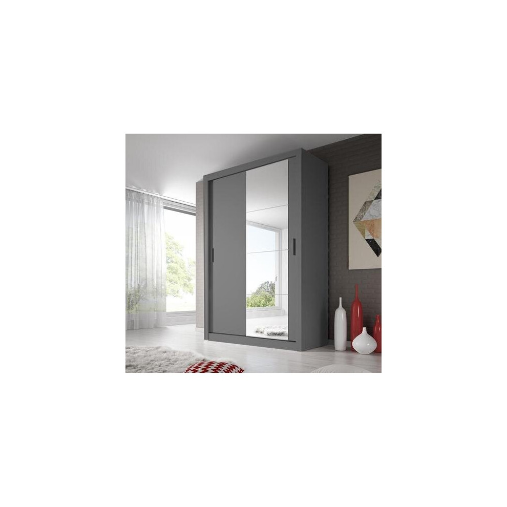 Arthauss ( Matt) Arti 4 - 2 Sliding Door Wardrobe 150Cm Grey