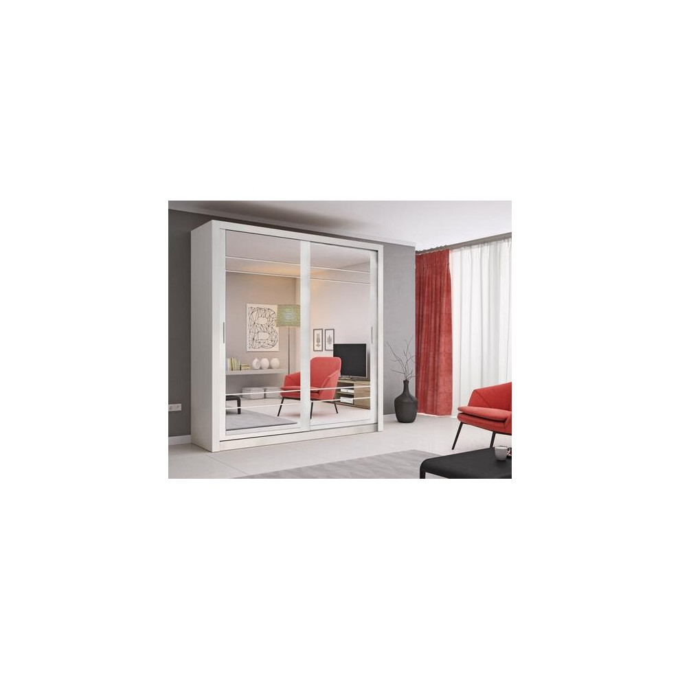 Arthauss ( Matt) Arti 8 - 2 Sliding Door Wardrobe 203Cm White