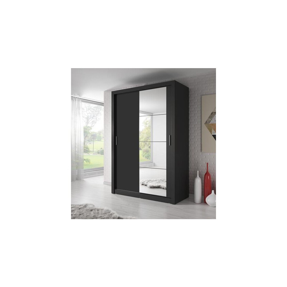 (Black Matt) Arti 4 - 2 Sliding Door Wardrobe 150cm