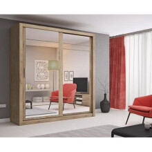(Oak Shetland) Arti 8 - 2 Sliding Door Wardrobe 203cm
