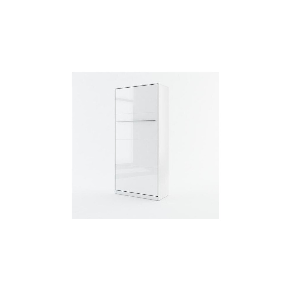 (White Gloss) CP-03 Vertical Wall Bed Concept Pro 90cm