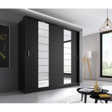 (Black Matt) Arti 14 - 2 Sliding Door Wardrobe 220cm