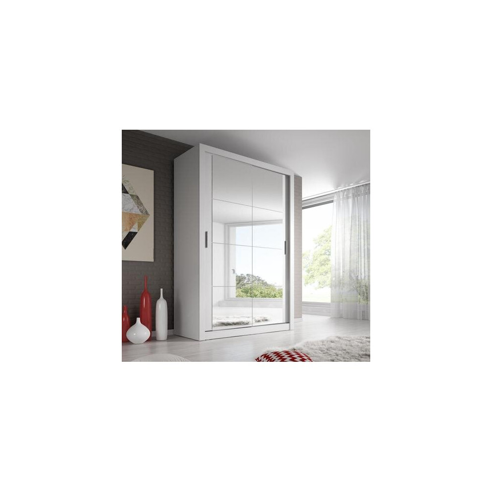 (White Matt) Arti 19 - 2 Sliding Door Wardrobe 120cm