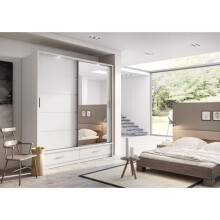 (White Matt) Arti 5 - 2 Sliding Door Wardrobe 200cm
