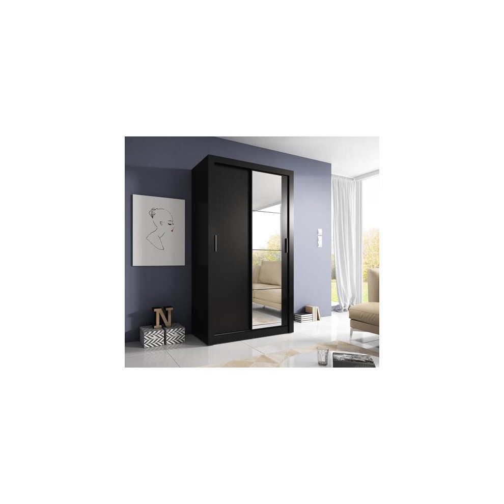 (Black Matt) Arti 6 - 2 Sliding Door Wardrobe 120cm