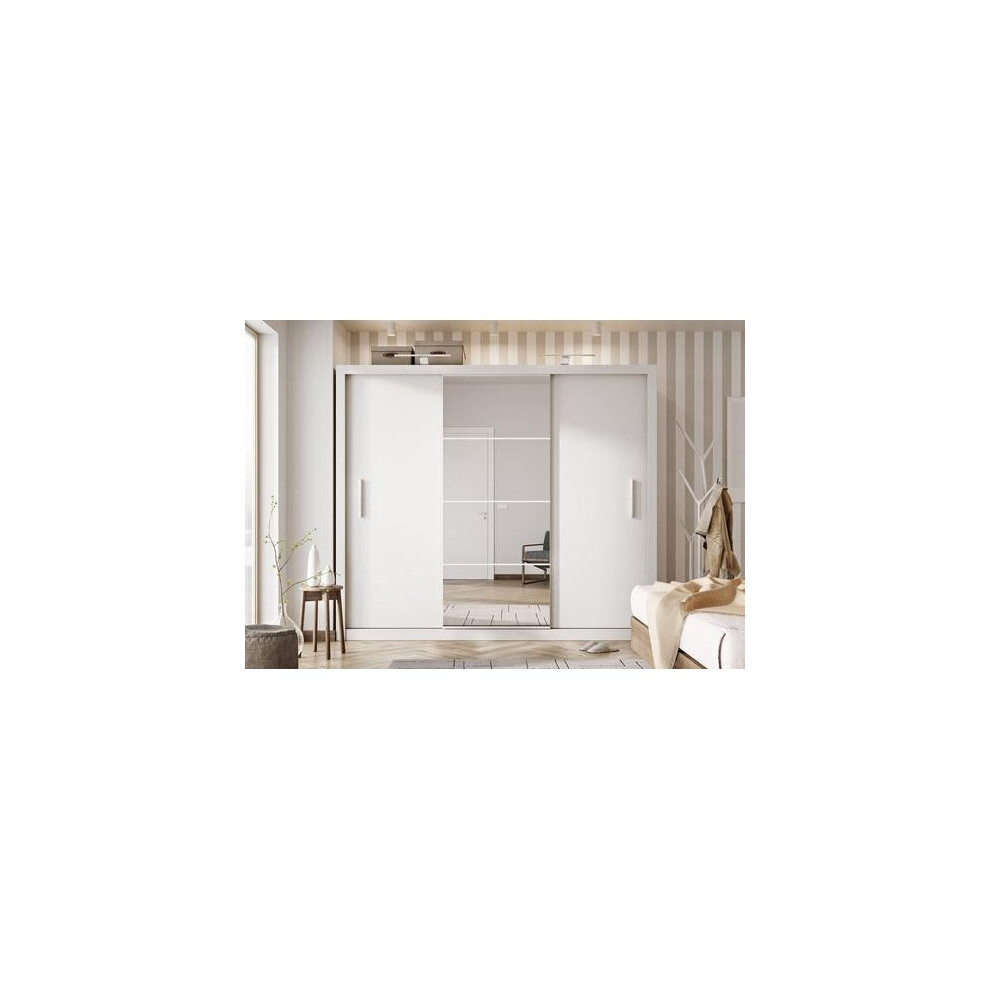 (White Matt) Idea ID-01 3 Sliding Door Wardrobe 250cm-image-OPC-P692YYJ-NEW
