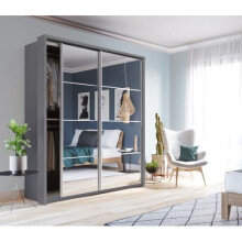 (Grey Matt) Arti 17 - 2 Sliding Door Wardrobe 180cm