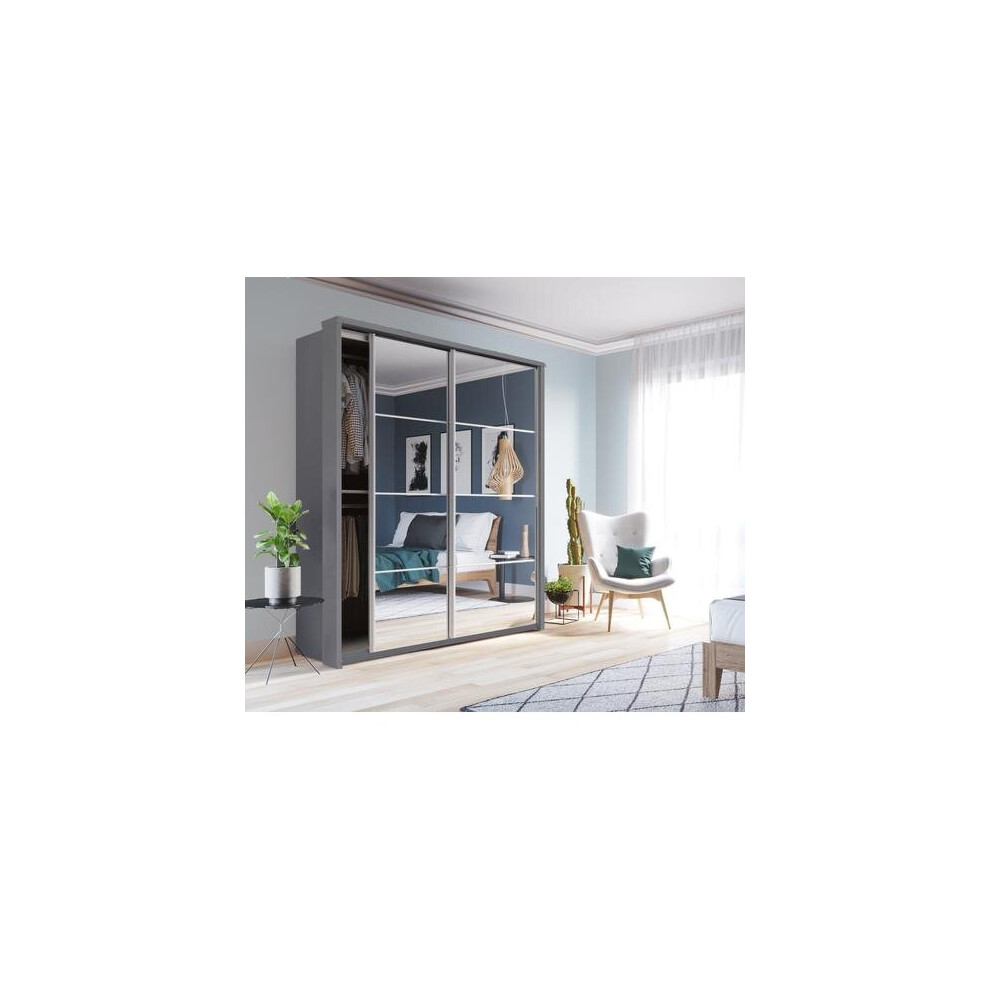 Arthauss ( Matt) Arti 17 - 2 Sliding Door Wardrobe 180Cm Grey