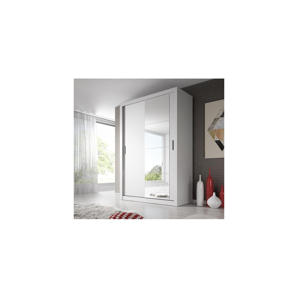 (White Matt) Arti 4 - 2 Sliding Door Wardrobe 150cm