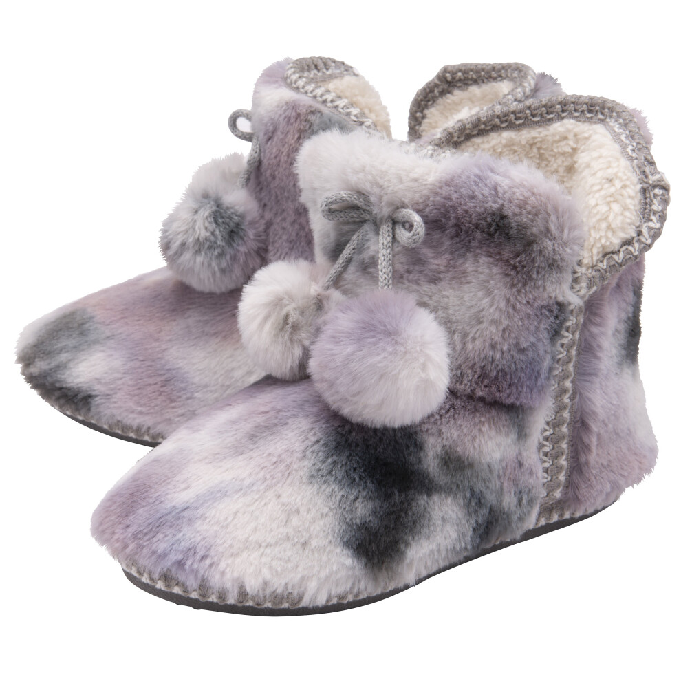 Fluffy Pom Pom Memory Foam Slipper Booties