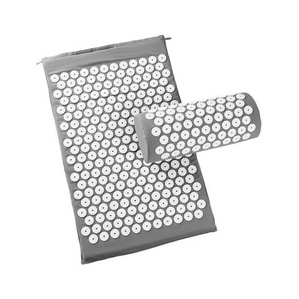 Grey (Grey) Massage Acupressure Mat Yoga Shakti Sit Lying Mat Pain Stress Soreness Relax