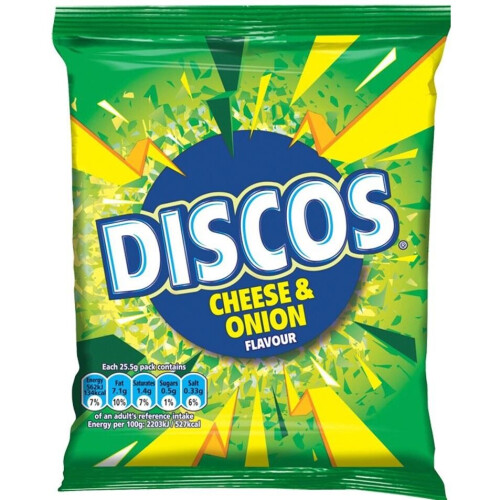 Discos Cheese & Onion Flavour 25.5g x 24