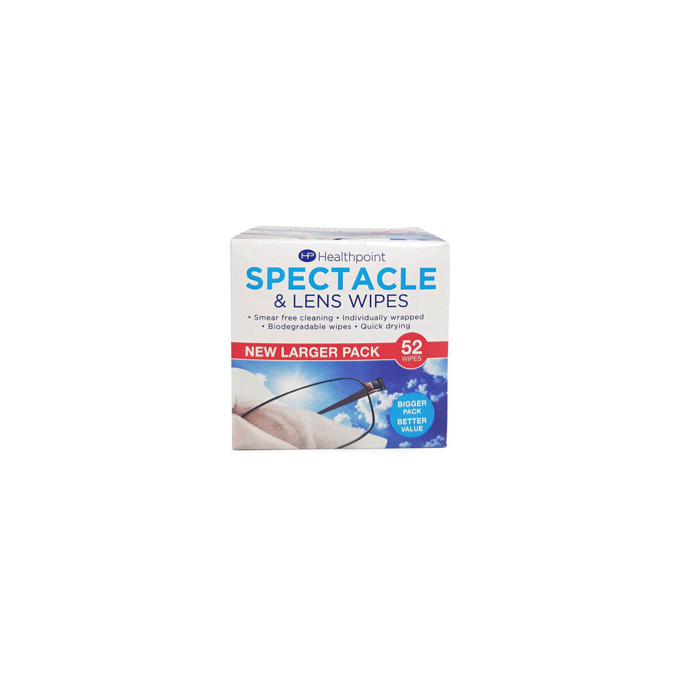 Healthpoint Spectacle Wipes Extra Value Pack Of 52