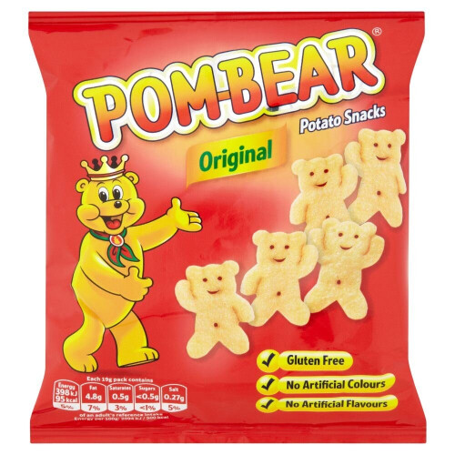 Pom-Bear Original Teddy Shaped Potato Snack 19g x 36