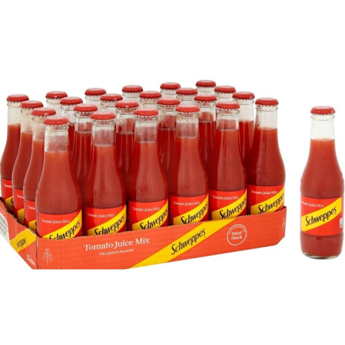 Schweppes Tomato Juice Mix in Glass Bottles 200ml x 24