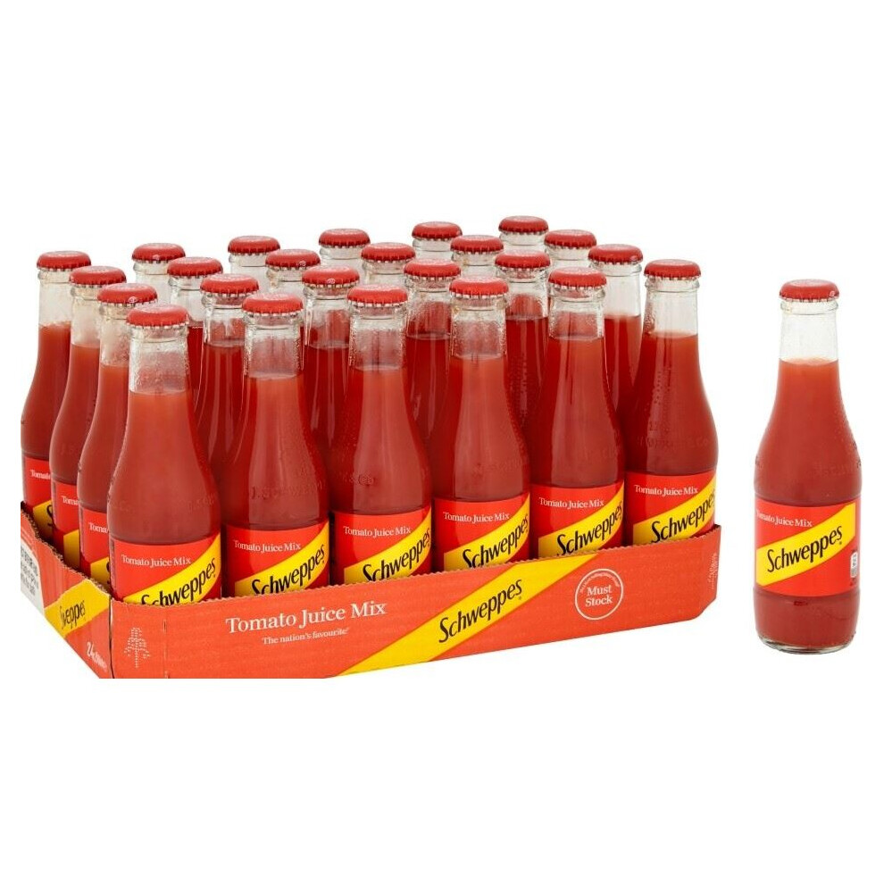 Schweppes Tomato Juice Mix in Glass Bottles 200ml x 24