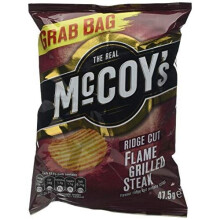 McCoys Flame Grilled Steak Potato Crisps Grab Bag 47.5g x 36