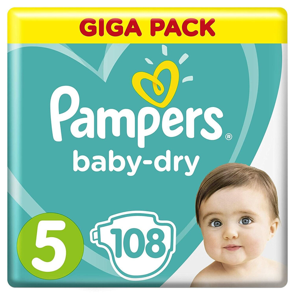 Pampers Baby Dry Giga Pack Size 5 Giga Pack 108 Nappies