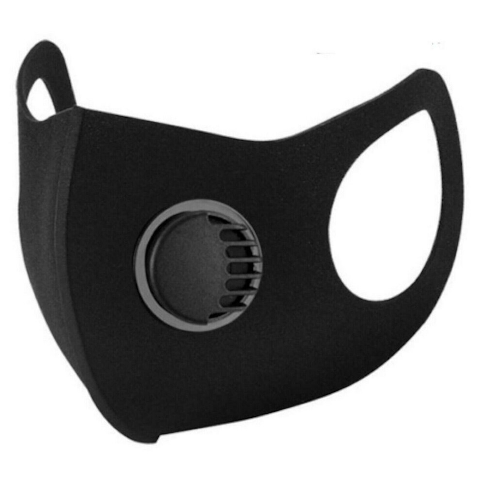 (Black Valve) Reusable & Breathable Adult Unisex Face Mask