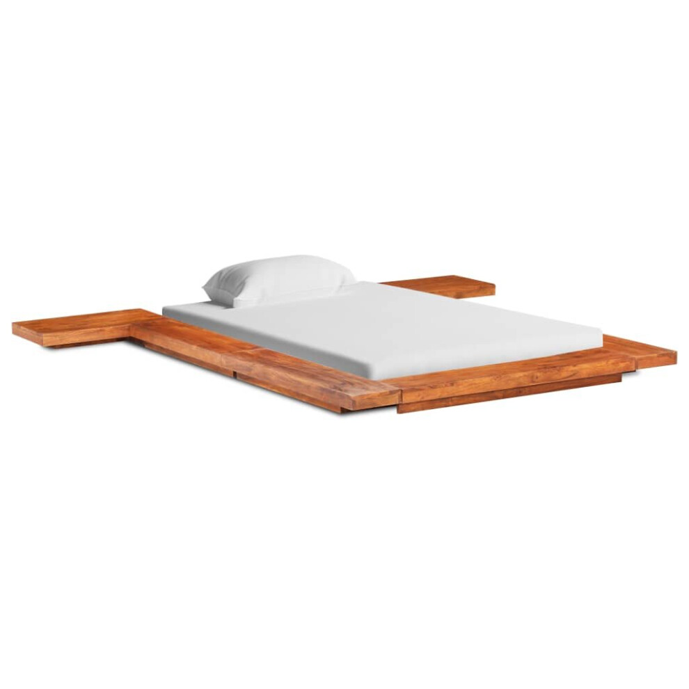 vidaXL Solid Acacia Wood Japanese Futon Bed Frame 100x200 cm Bedroom Furniture
