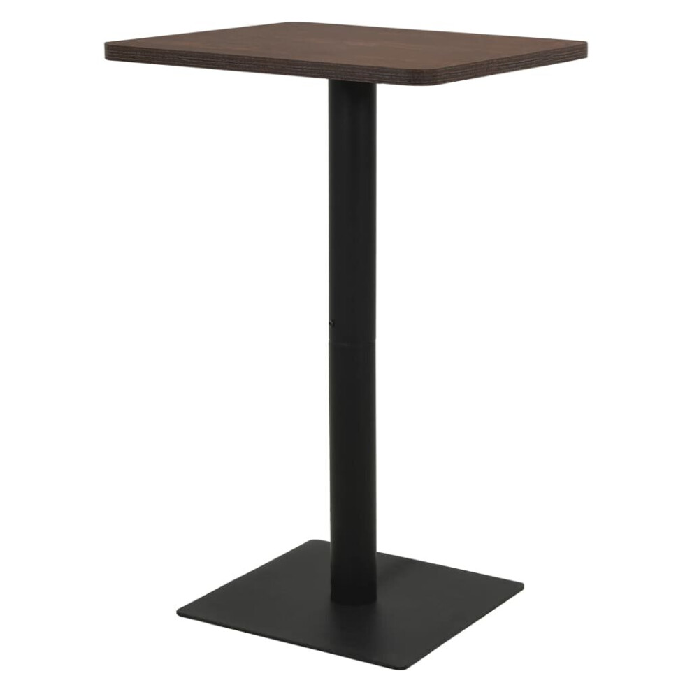 vidaXL Bistro Table Dark Ash Tea Dining Coffee Bar Pub Dinner Desk Furniture