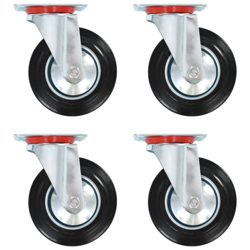 Vidaxl 4X Swivel Casters 160Mm Heavy Duty Wheels Trolley Furniture Handing