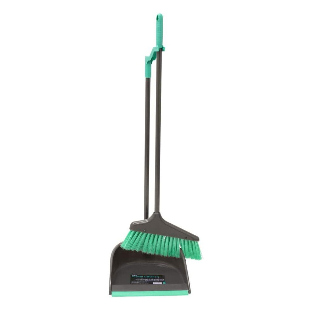 Long Handle Dustpan and Bristle Brush Set