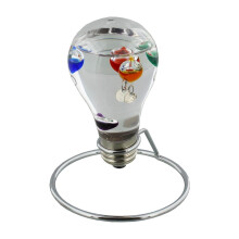 W.M Widdop Glass Light Bulb Thermometer on Metal Stand Home Desk Decor