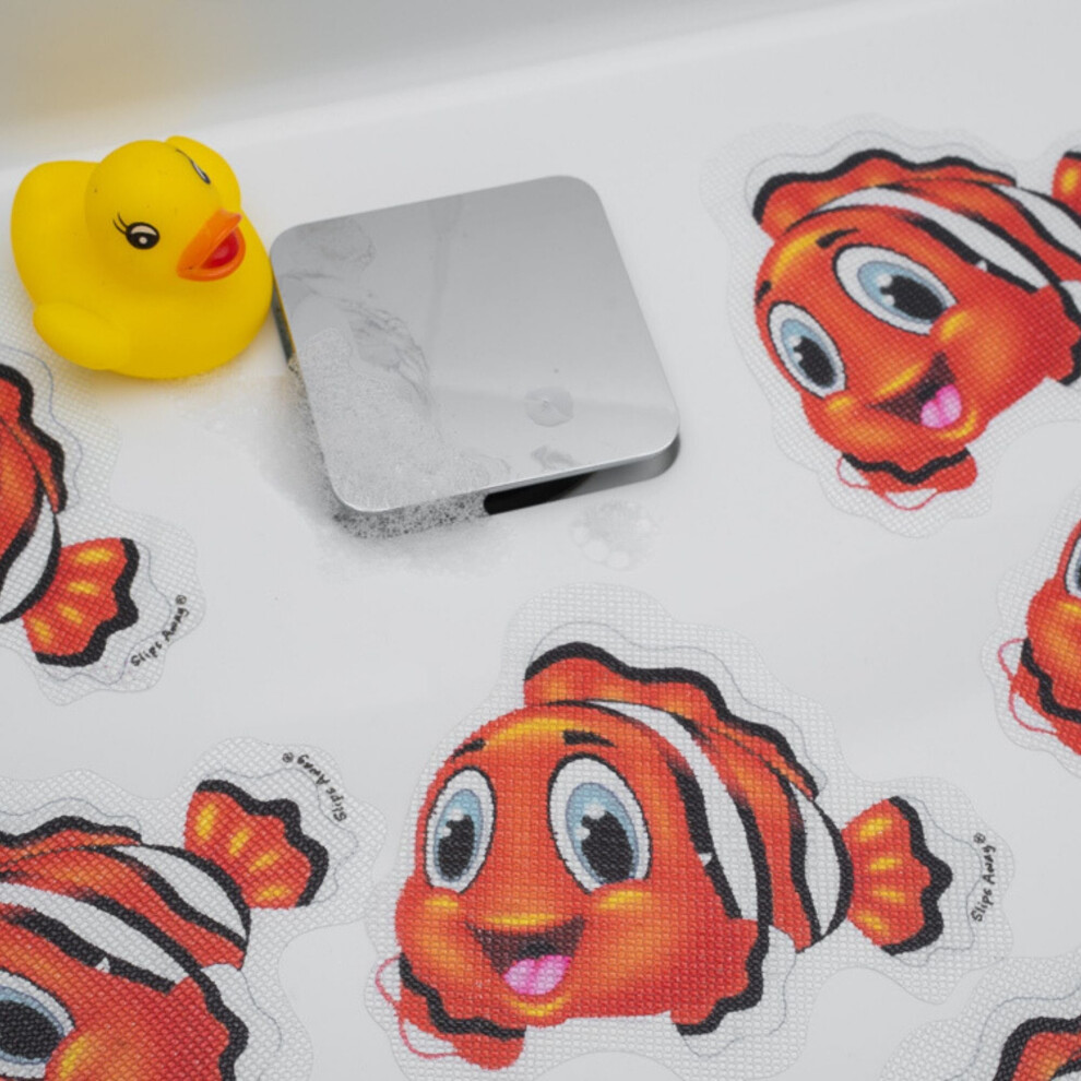 Slipsaway Non Slip Kids Bath Mat Stickers Clownfish ( 5X Pack ) - Uk Best Seller